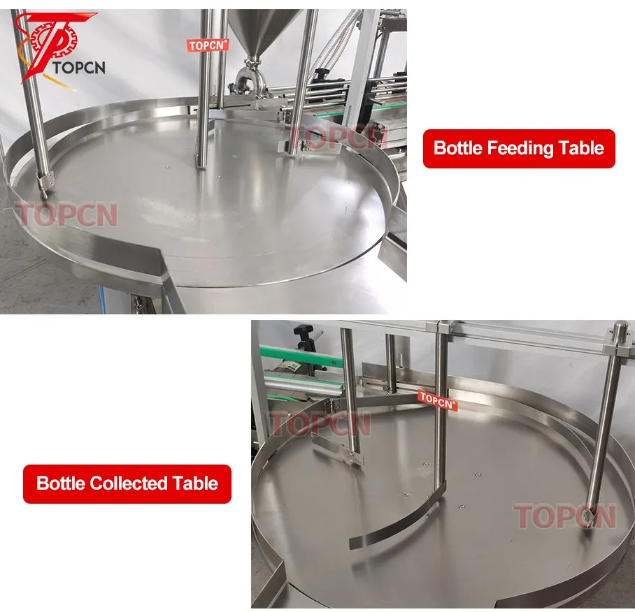 Automatic Jelly Body Butter Liquid Detergent Shampoo Lotion Tabletop Linear Filling Capping Label Machine with Bottle Sorting