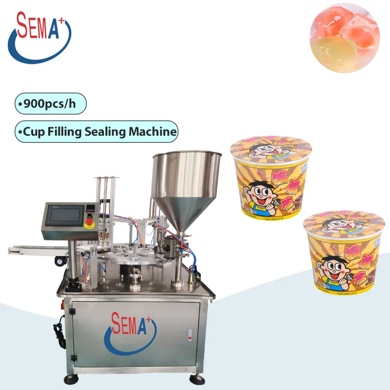 Ice Cream Filling Machinecup Yoghurt Jelly Ice Cream and Porridge Cup Filling Sealing Machine