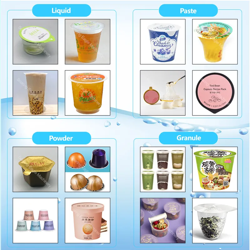 Ice Cream Filling Machinecup Yoghurt Jelly Ice Cream and Porridge Cup Filling Sealing Machine