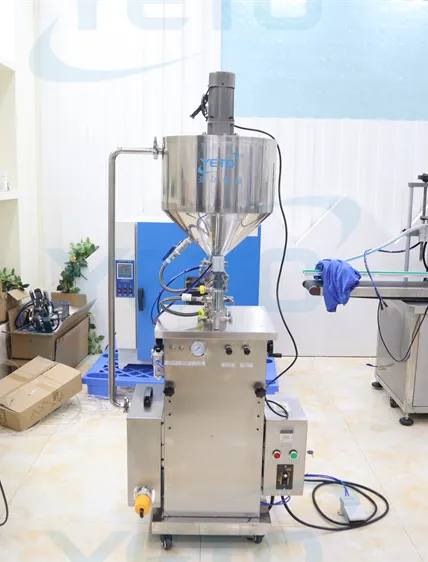 Semi Automatic Ointment Cream Petroleum Jelly Heating Filling Machine with Mixer