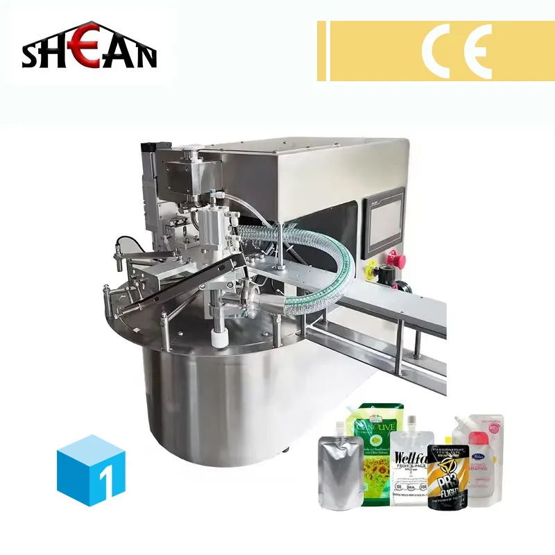 Viscous Liquid Filling System Mayonnaise Jam Honey Jelly Spout Pouch Filling Capping Machine